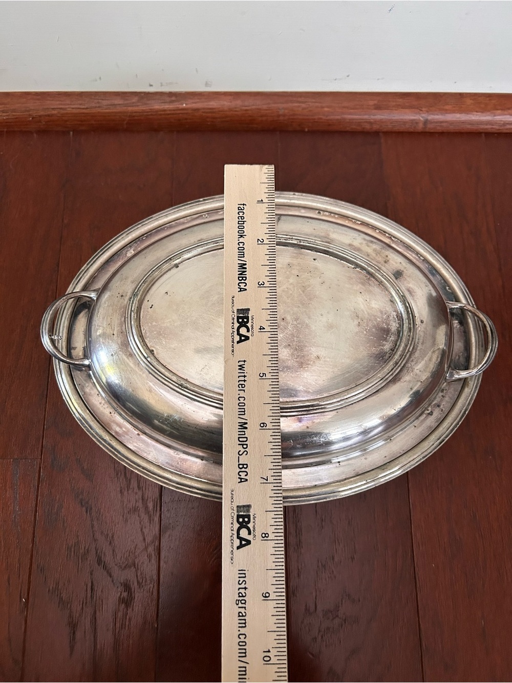 Antique Edwardian Silver Plate Oval Entree Dish Lid Birks Dingwall CG&Co marked - Picture 6 of 9